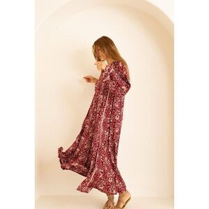 Natalie Martin Fiore Maxi Dress in Vintage Flowers Red Size XS